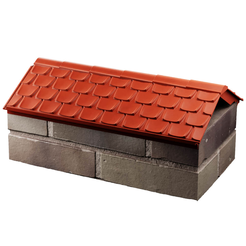 Парапет Zking Эльбрус Красный с посадкой на 1 кирпич (255мм) в Александрове фото