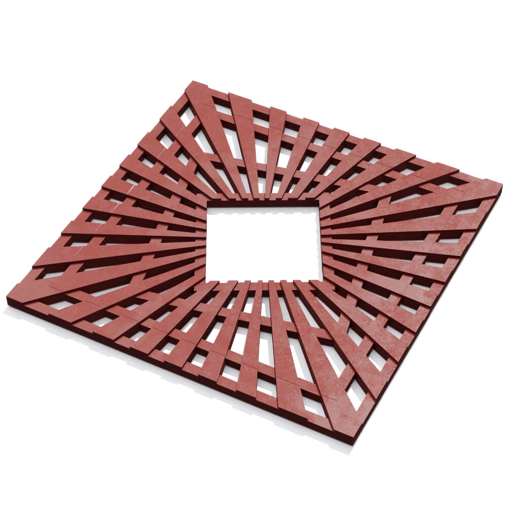 Приствольная решетка для дерева ZKING ATMOSPHERE 1.2х1.2м Красная в Александрове фото