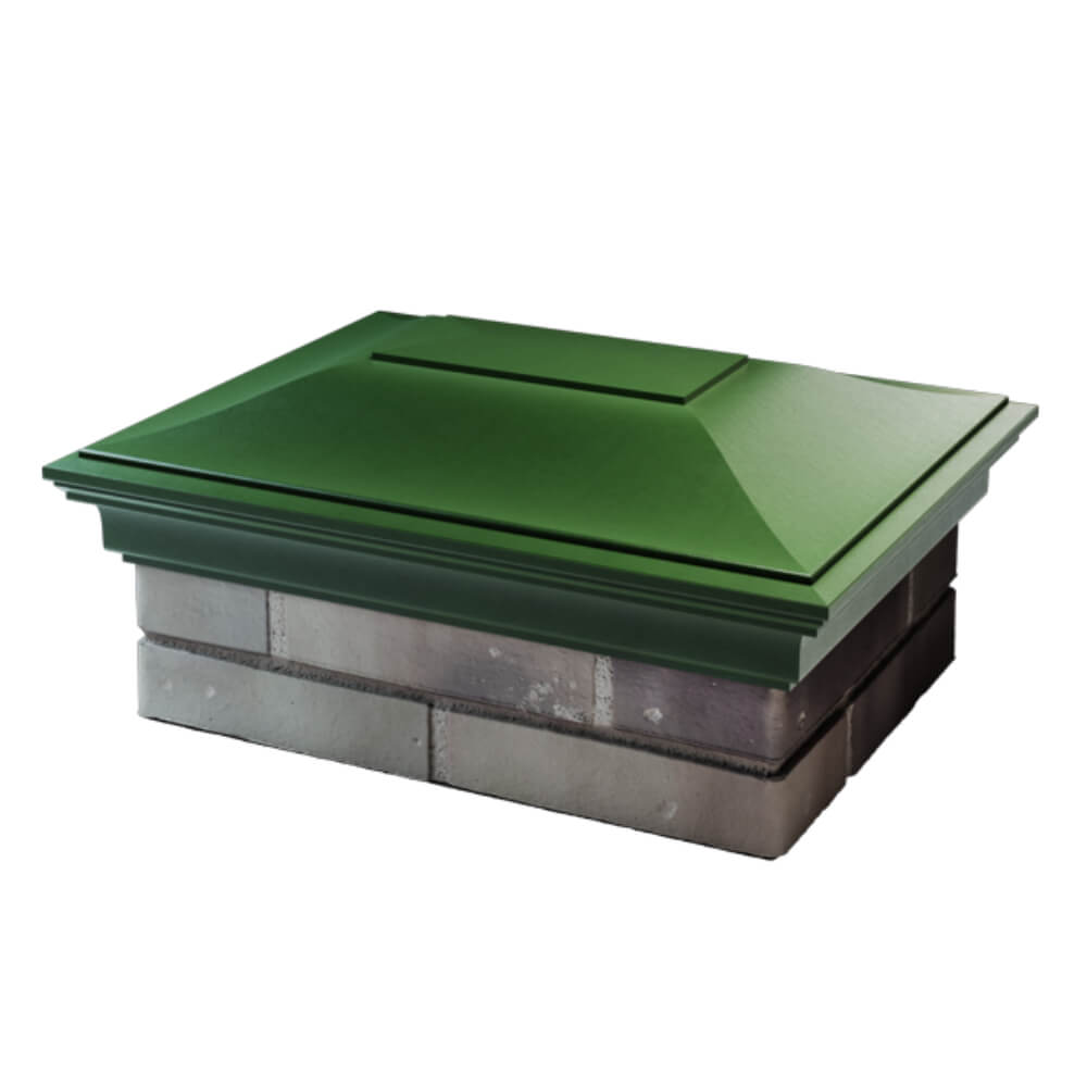 Колпак Zking Монблан Зеленый на столб 2х1.5 кирпича (515х385мм)