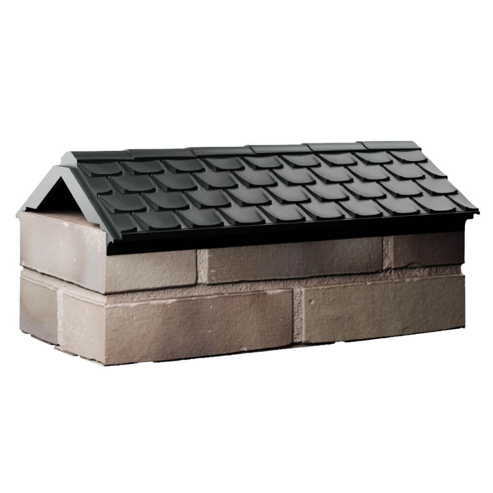 Парапет Zking Эльбрус Черный с посадкой на 1 кирпич (255мм)