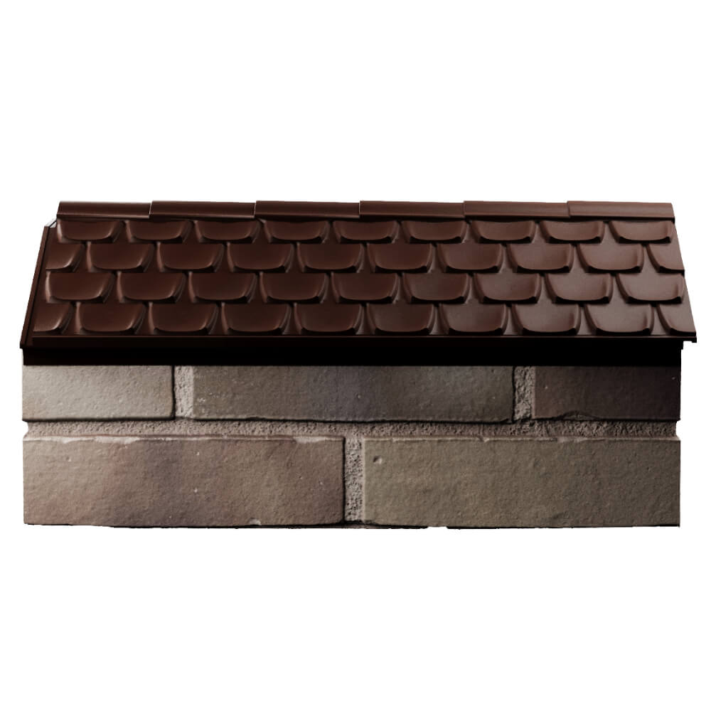 Парапет Zking Эльбрус Коричневый с посадкой на 1 кирпич (255мм) в Александрове фото