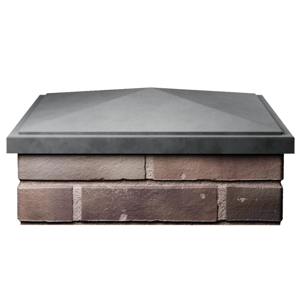 Колпак Zking БонаМоно Серый на столб 2х2 кирпича (515х515, 530х530мм)