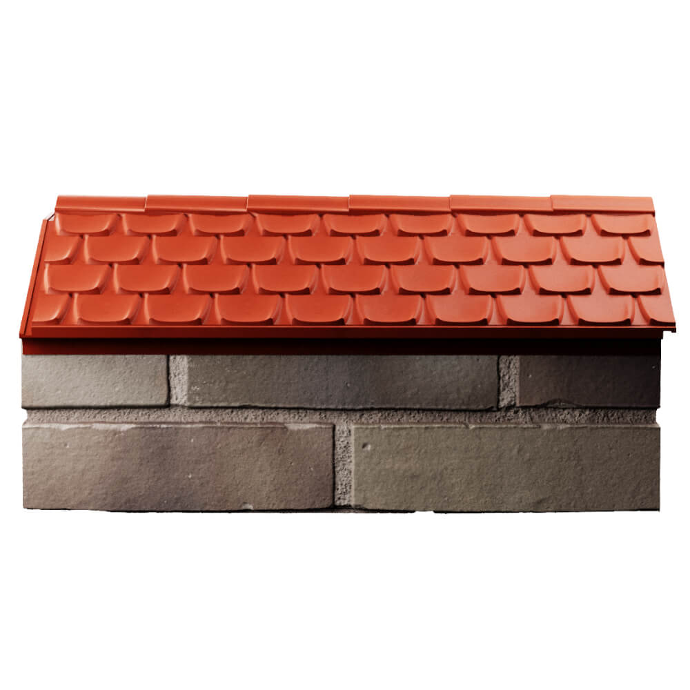 Парапет Zking Эльбрус Красный с посадкой на 1 кирпич (255мм) в Александрове фото