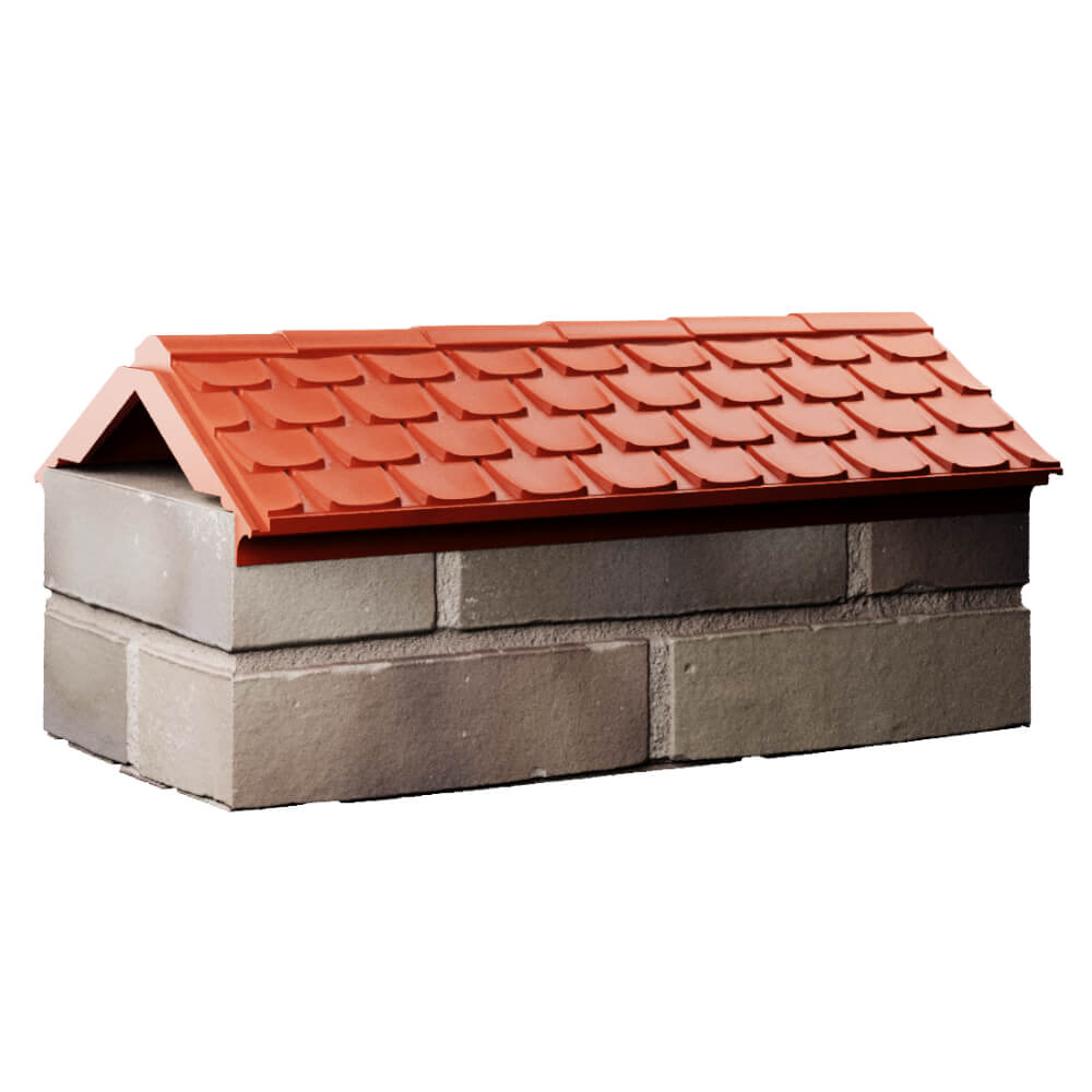 Парапет Zking Эльбрус Красный с посадкой на 1 кирпич (255мм) Александров фото