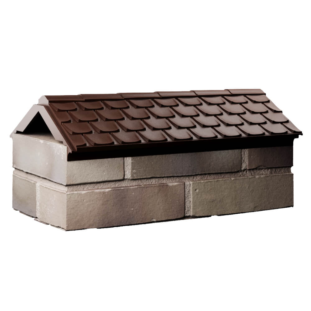 Парапет Zking Эльбрус Коричневый с посадкой на 1 кирпич (255мм) Александров фото